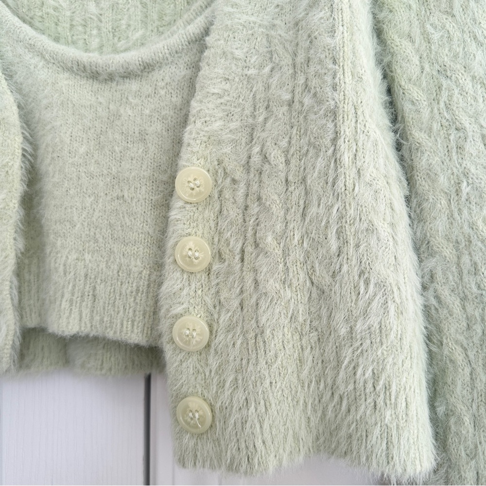 Garage Talisa Fuzzy Cami and Cardigan - Picture 6 of 14